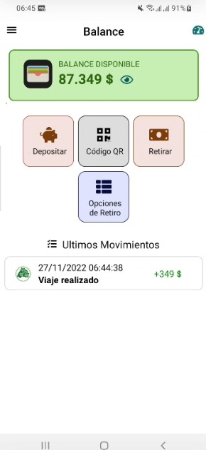 Balance Billetera