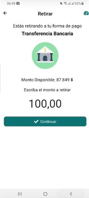 Confirmar Retiro