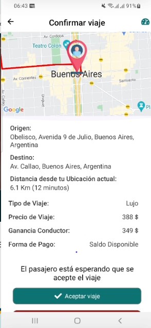 Confirmar viaje