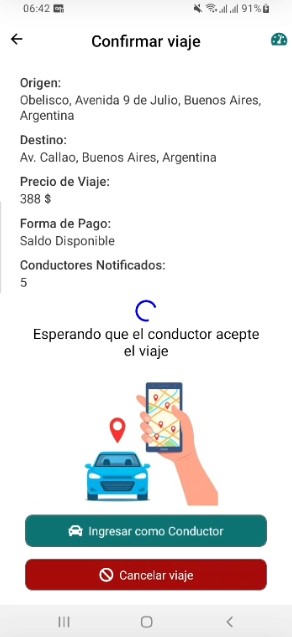 Confirmar viaje