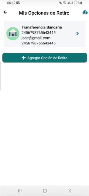 Opciones de Retiro